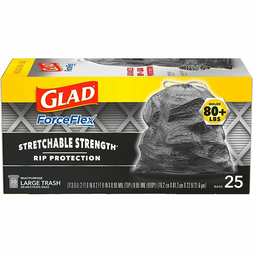 Glad ForceFlexPlus Large Drawstring Trash Bags (CLO70359PL)