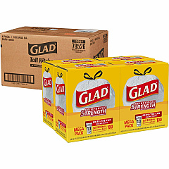 Glad ForceFlex Tall Kitchen Drawstring Trash Bags (CLO78526PL)