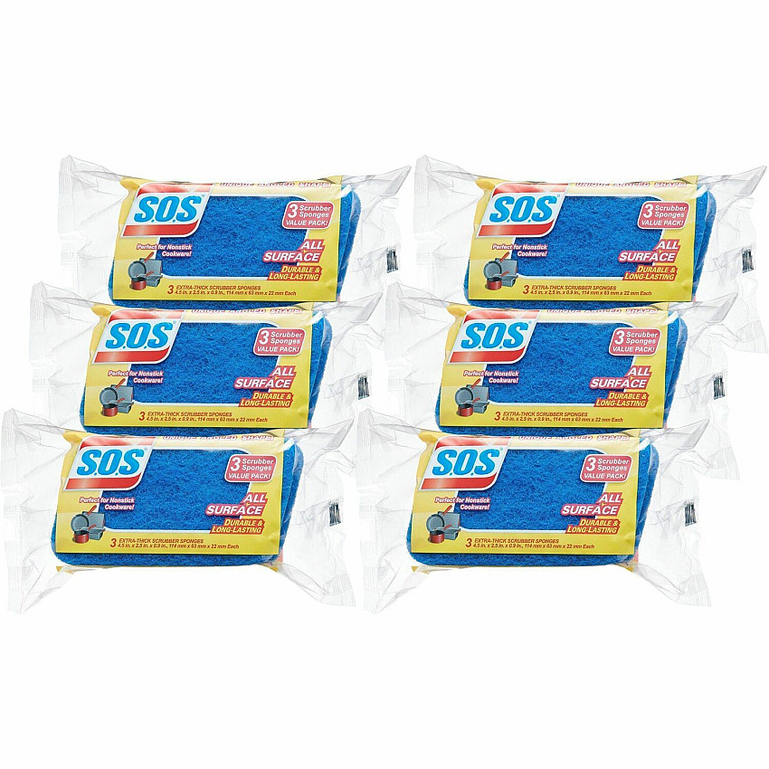 S.O.S... S.O.S.. All Surface Scrubber Sponge (CLO91028PL)