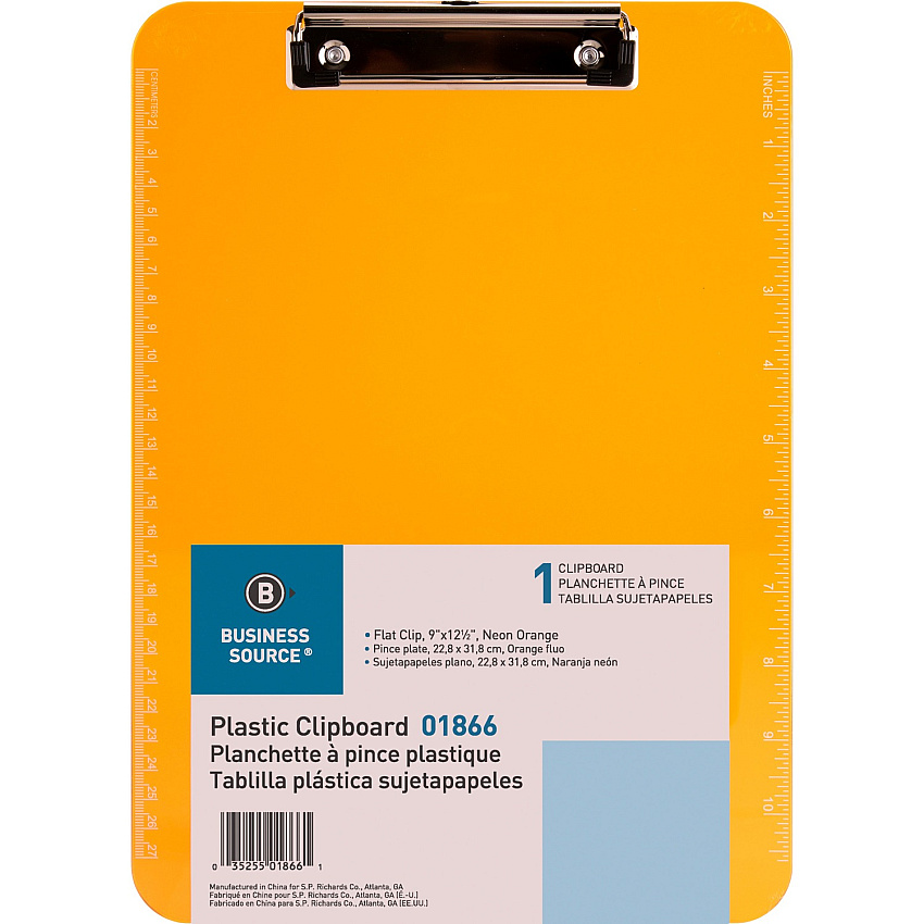 Business Source Flat Clip Clipboard (BSN01866)