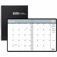 House of Doolittle Monthly Calendar Planner 2 Year Black Hard Cover 8-1/2 x 11 Inches (262092)