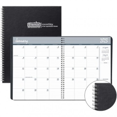 House of Doolittle Monthly Calendar Planner 2 Year Black Hard Cover 8-1/2 x 11 Inches (262092)