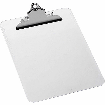 Business Source Spring Clip Plastic Clipboard (BSN01860BX)