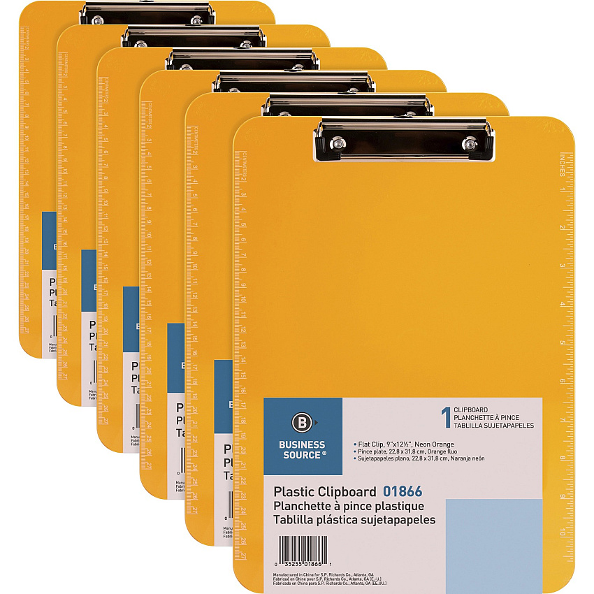 Business Source Flat Clip Clipboard (BSN01866BD)