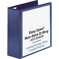 Business Source Easy Open Nonstick D-Ring View Binder (BSN26977)