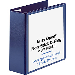 Business Source Easy Open Nonstick D-Ring View Binder (BSN26977)