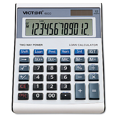Victor 6500 Executive Desktop Loan Calculator, 12-Digit LCD
