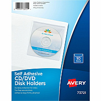 Avery Vinyl Self-Adhesive Media/CD/DVD Pockets (AVE73721)