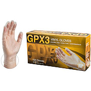 Ammex GPX3 Clear Vinyl Industrial Latex Free Disposable Gloves (Case of 1000) (GPX348100)