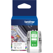 Brother Genuine CZ-1002 continuous length ½" (0.5") 12 mm wide x 16.4 ft. (5 m) long label roll featuring ZINK Zero Ink technology
