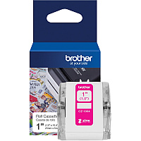 Brother Genuine CZ-1004 continuous length 1" (1.0") 25 mm wide x 16.4 ft. (5 m) long label roll featuring ZINK Zero Ink technology