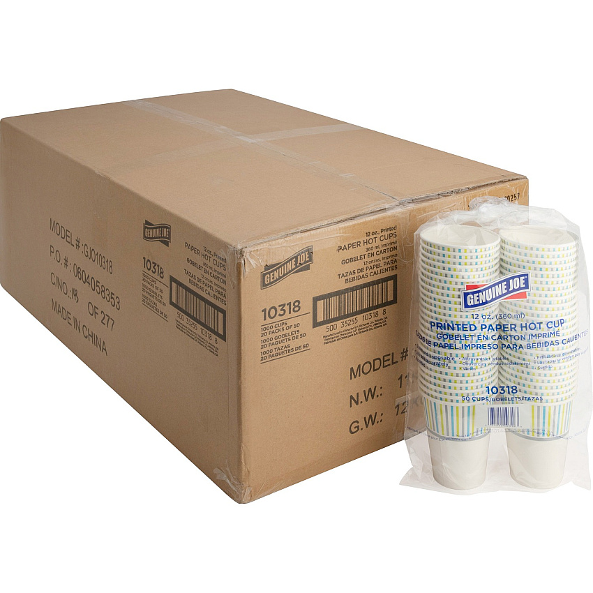 Genuine Joe 12 oz Hot Beverage Cups (GJO10318CT)