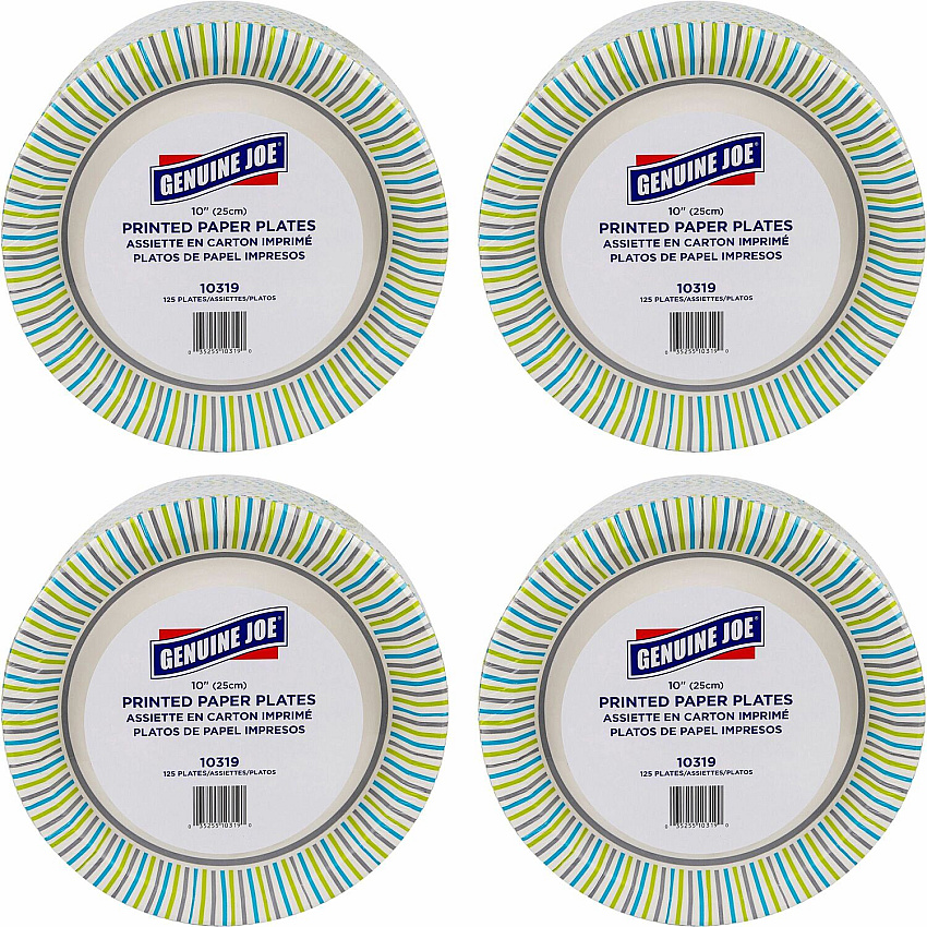 Genuine Joe 10" Printed Paper Plates (GJO10319CT)