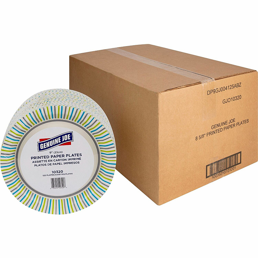 Genuine Joe 9" Printed Paper Plates (GJO10320CT)