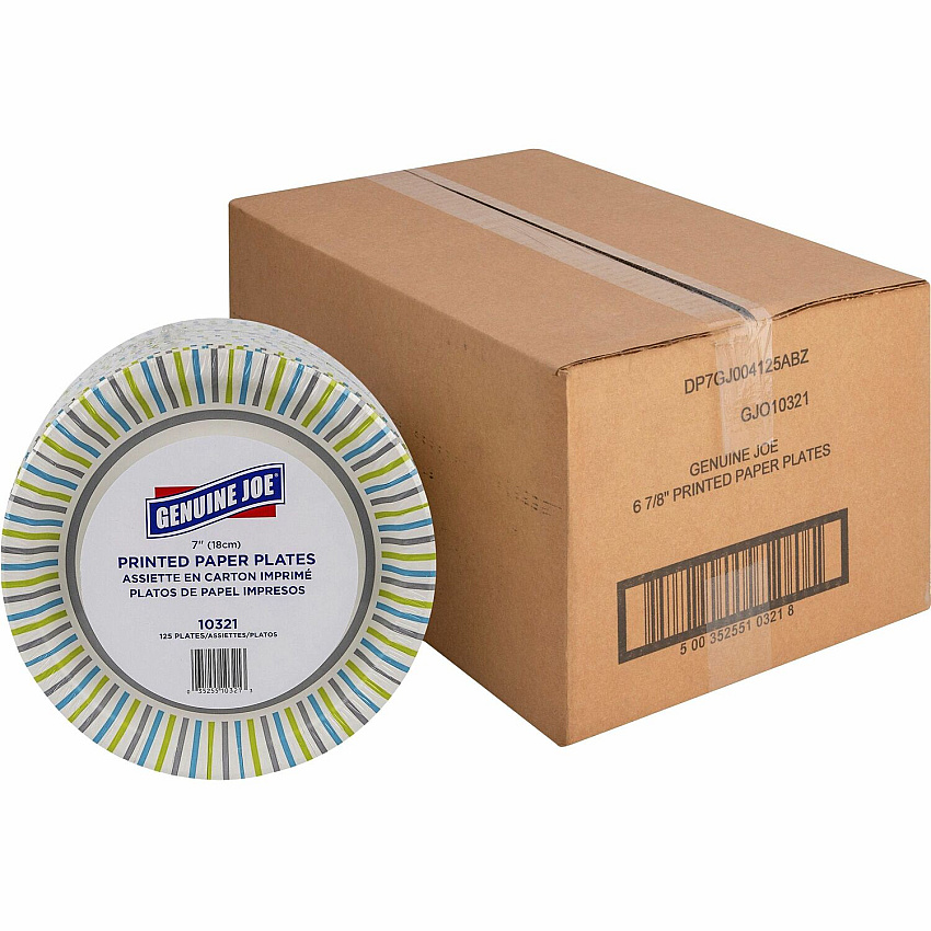 Genuine Joe 7" Printed Paper Plates (GJO10321CT)