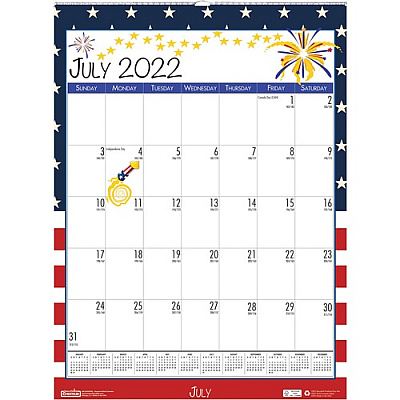 House of Doolittle Academic Year Recycled Seasonal Wall Calendar, Illustrated Seasons Artwork, 12 x 16.5, 12-Month (July to June): 2025 to 2026 (3395)
