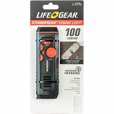 Life+Gear Stormproof Crank Light (DCYLG3860675RED)