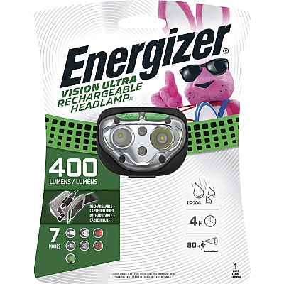 Energizer Vision Ultra HD Rechargeable Headlamp (Includes USB Charging Cable) (EVEENHDFRLP)