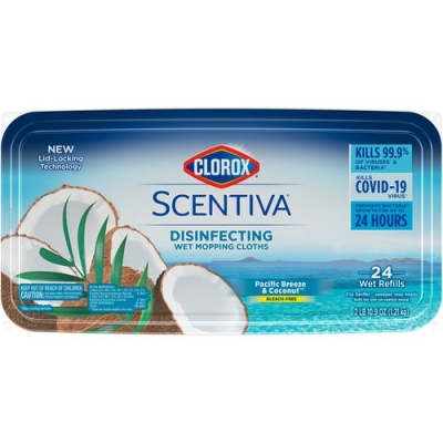 Clorox Scentiva Disinfecting Wet Mopping Cloth Refills (32034)