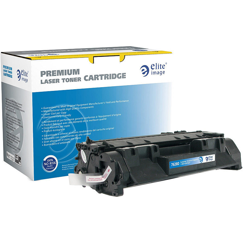 Elite Image Remanufactured Extended Yield Laser Toner Cartridge - Alternative for HP 05A (CE505A) - Black - 1 Each (ELI76280)