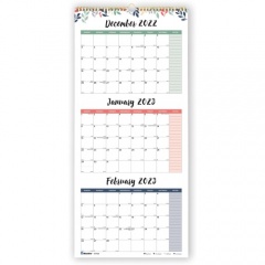 Blueline 3-Month Colorful Wall Calendar (C171129)