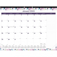 Blueline Passion Floral Desk Pad Calendar (C194113)