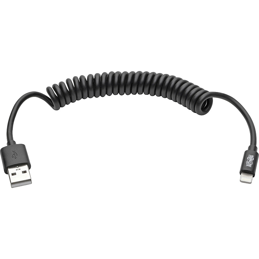 Tripp Lite Lightning Connector USB Coiled Cable (TRPM100004COILB)