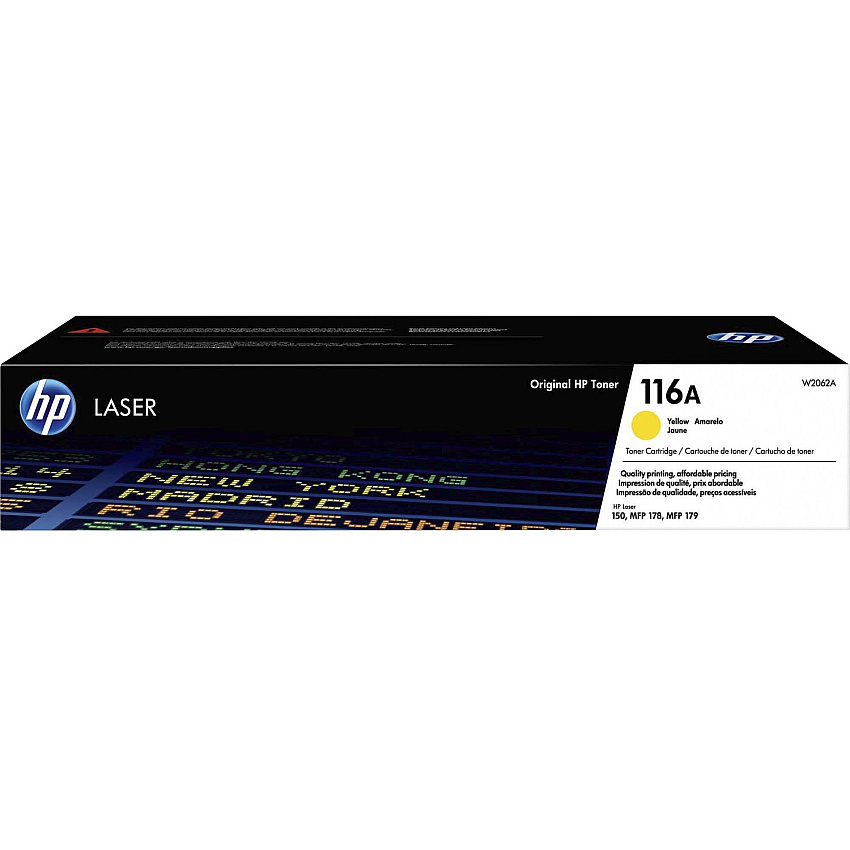 HP 116A (HEWW2062A) Original Laser Toner Cartridge - Yellow - 1 Each