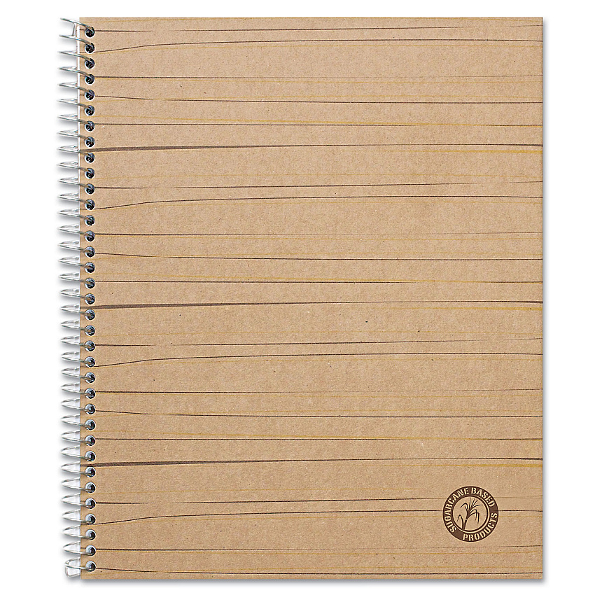 Universal Deluxe Sugarcane Based Notebooks, Kraft Cover, 1-Subject, Medium/College Rule, Brown Cover, (100) 11 x 8.5 Sheets (UNV66208)