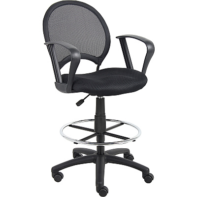 BOSS Mesh Drafting Stool W/ Loop Arms (B16217)