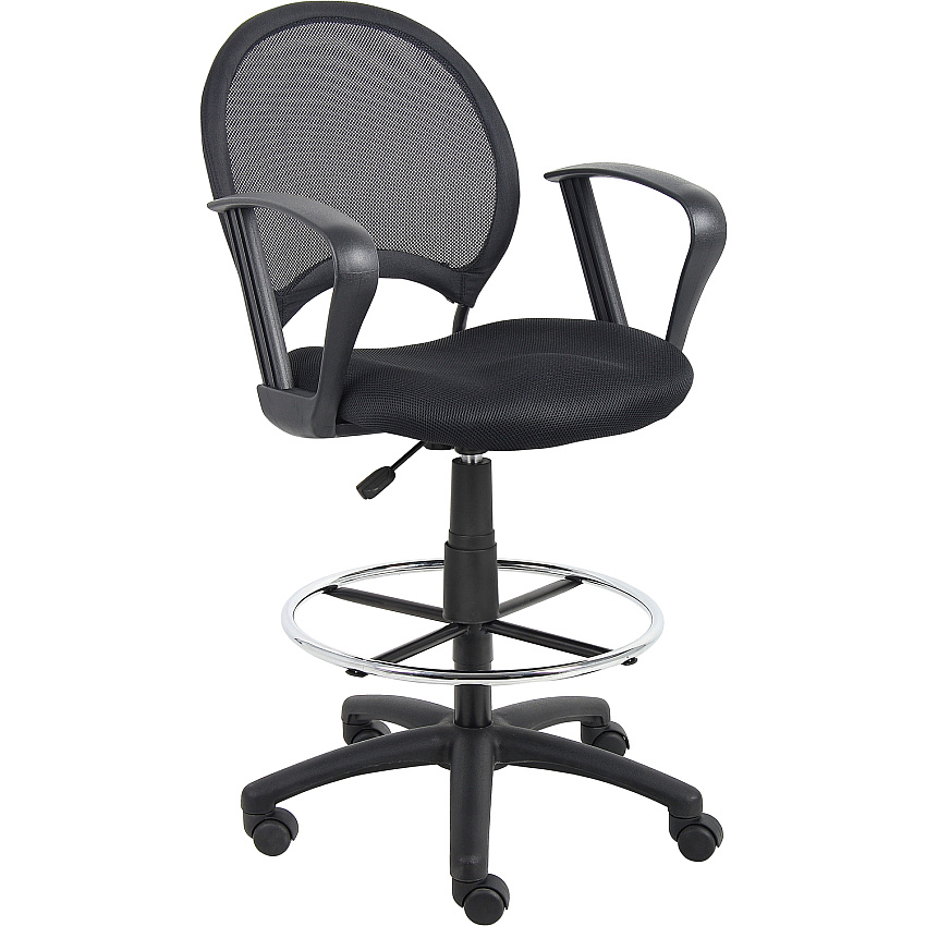 BOSS Mesh Drafting Stool W/ Loop Arms (B16217)