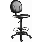 BOSS Stand Up Drafting Stool with Foot Rest Black (B1690CS)
