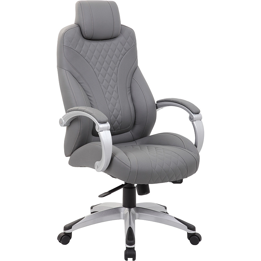 BOSS Hinged Arm Executive Chair With Synchro-Tilt, Grey (B8871GY)