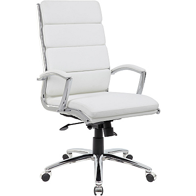 BOSS Executive CaressoftPlus™ Chair with Metal Chrome Finish (B9471WT)