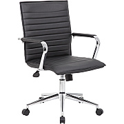 BOSS Black Vinyl Hospitality Chair (B9533CBK)