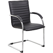 BOSS Chrome Frame Vinyl Side Chairs (B9536BK2)
