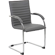 BOSS Chrome Frame Vinyl Side Chairs (B9536GY2)