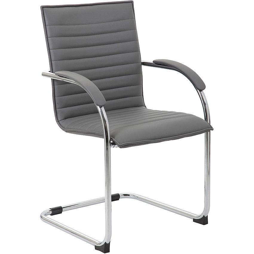 BOSS Chrome Frame Vinyl Side Chairs (B9536GY2)