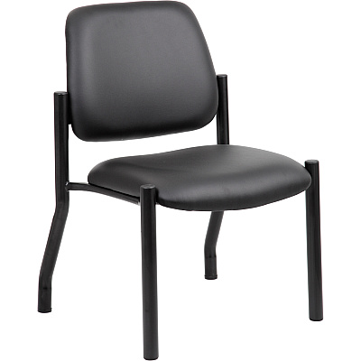 BOSS Antimicrobial Armless Guest Chair, 300 lb. Weight Capacity (B9595AMBK)