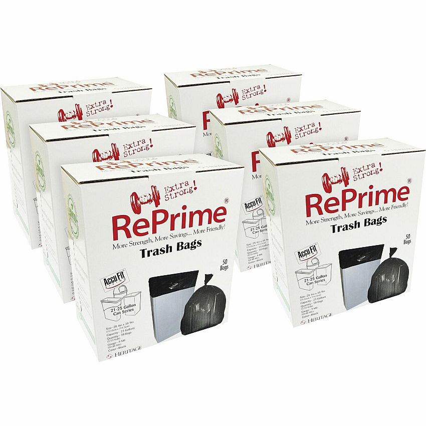 Heritage Accufit RePrime Trash Bags (HERH5645TKRC1CT)