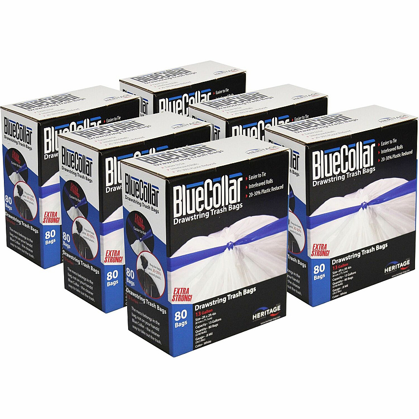 BlueCollar 13-gallon Drawstring Trash Bags (HERN4828EWRC1CT)