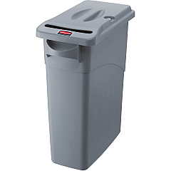 Rubbermaid Commercial Slim Jim Confidential Document Containers w/Lids (RCP9W15LGYCT)