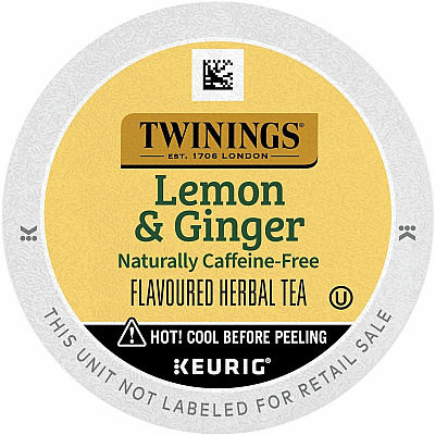 TWININGS Lemon & Ginger Herbal Tea K-Cup (TWG11019)