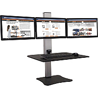 Victor High Rise Electric Triple Monitor Standing Desk (VCTDC475)
