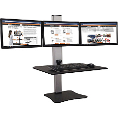 Victor High Rise Electric Triple Monitor Standing Desk (VCTDC475)