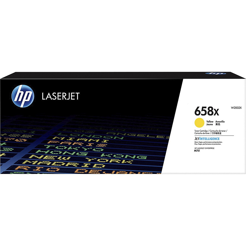HP 658X (HEWW2002X) Original High Yield Laser Toner Cartridge - Yellow - 1 Each