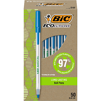 BIC Ecolutions Round Stic Ball Point Pen (BICGSME509BE)