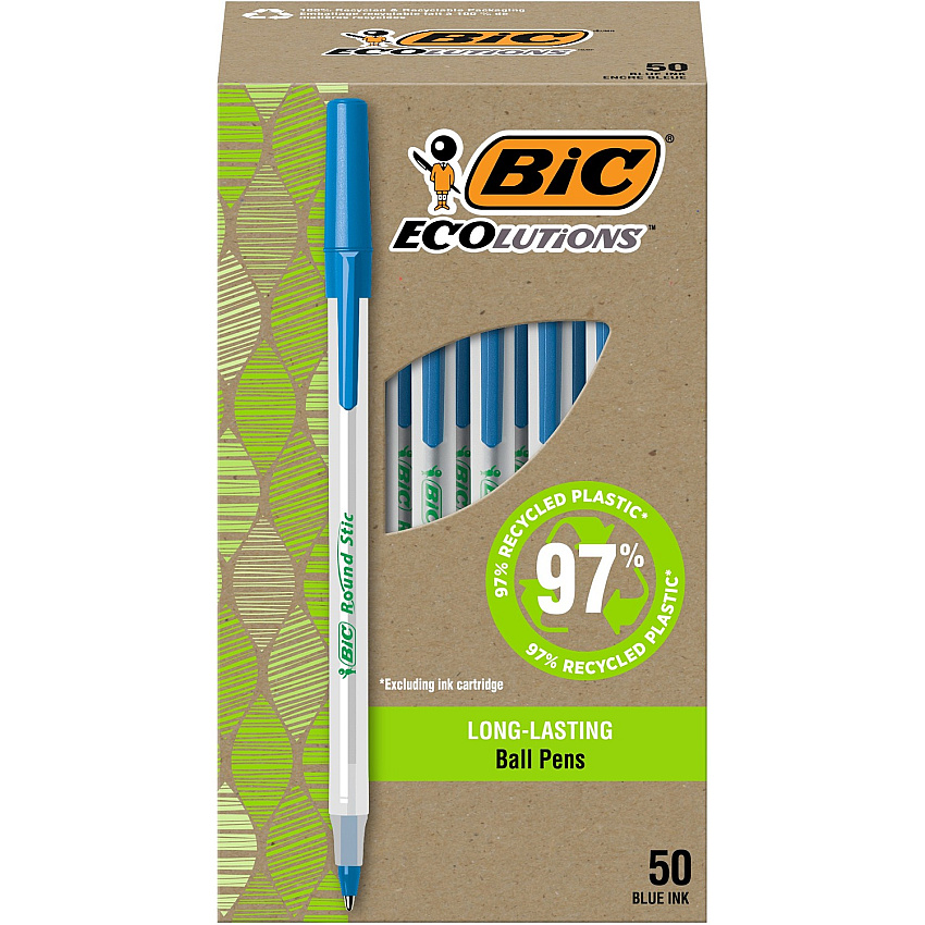 BIC Ecolutions Round Stic Ball Point Pen (BICGSME509BE)