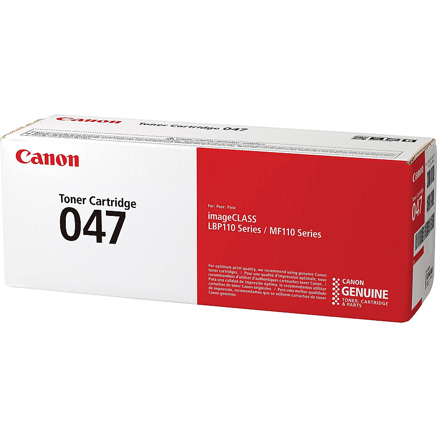 Canon 047 Original Laser Toner Cartridge - Black - 1 Each (CNMCRTDG047)