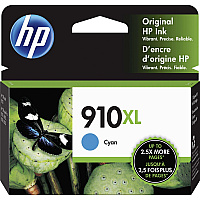 HP 910XL (HEW3YL62AN) Original High Yield Inkjet Ink Cartridge - Cyan - 1 Each